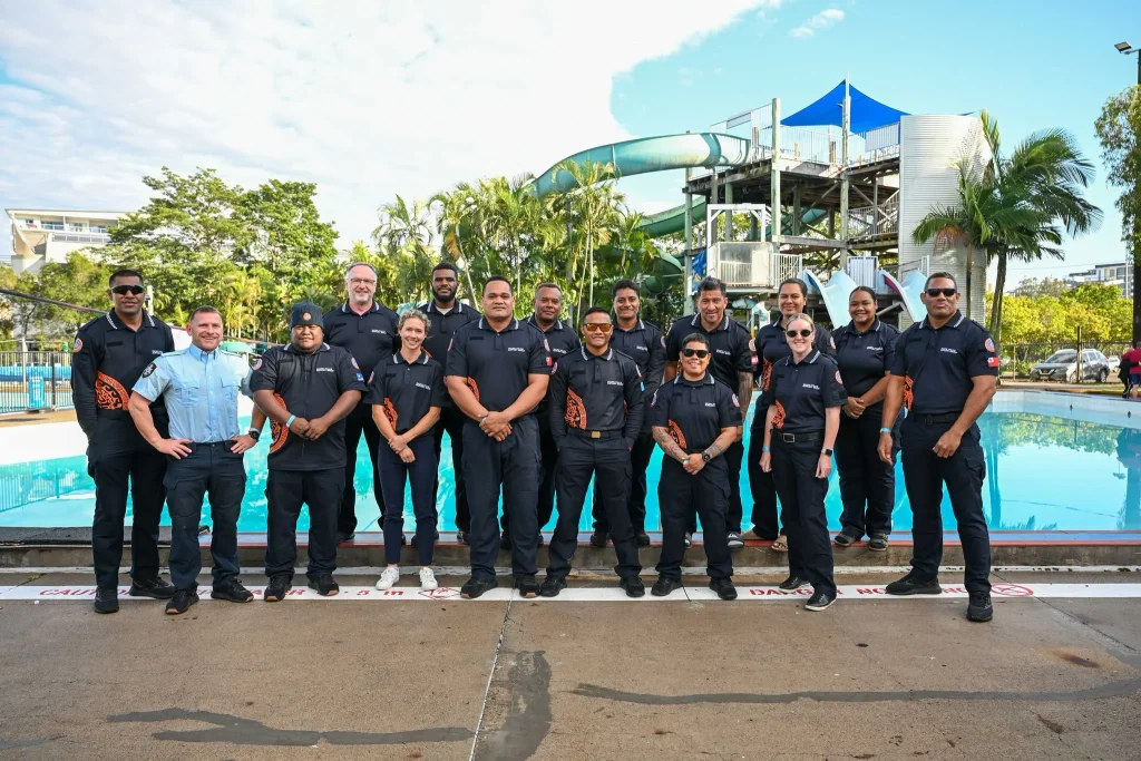 Queensland Police recruits arriving for the Polar Plunge